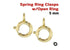 14K Gold Filled Spring Ring Clasps, 5 Pcs, 5 mm, (GF/450/5O)